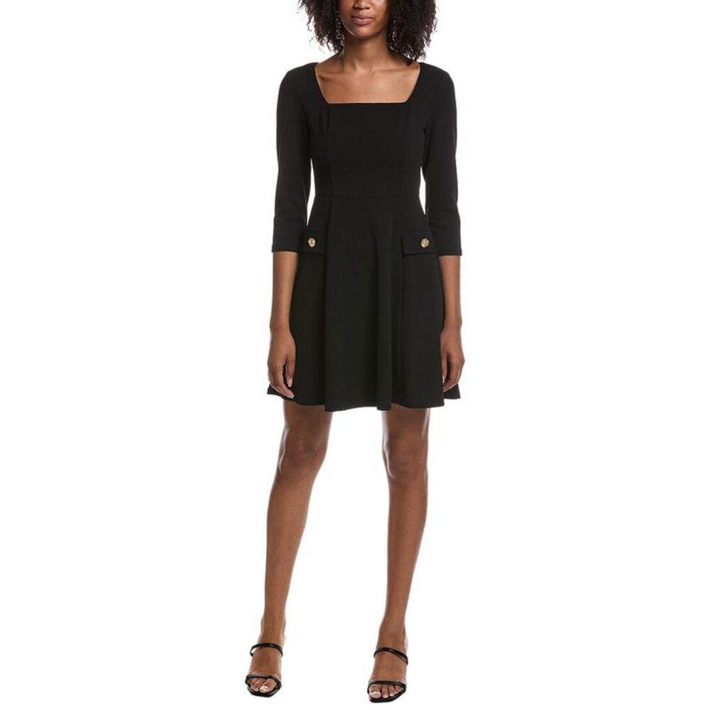 Eliza J Womens Fit & Flare Dress, Black